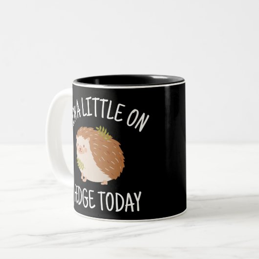 Igel Little zur Hedge heute Zweifarbige Tasse (Vorderseite Links)