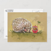 Igel Lucky Closing Nachmittag Postkarte (Vorne/Hinten)