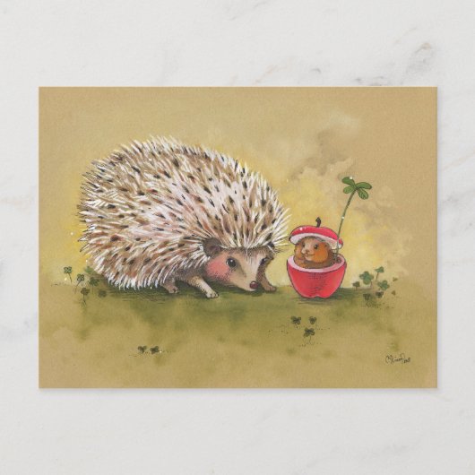 Igel Lucky Closing Nachmittag Postkarte (Vorderseite)