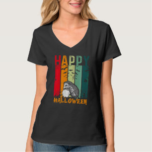 Igel Mädchen Jungen Retro-Stil Halloween-Abendesse T-Shirt