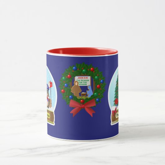 Igel Mail Carrier Snow Globe Tasse (Zentrum)