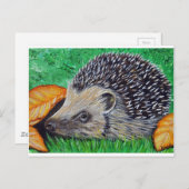 Igel-Malerei Postkarte (Vorne/Hinten)