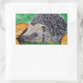 Igel-Malerei Rechteckiger Aufkleber (Tasche)