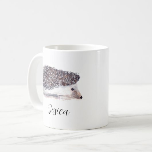 Igel Malerei Wasserfarbe Tier Kaffeetasse (Vorderseite Links)