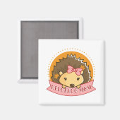 Igel Mama Magnet (Vorderseite/Rückseite)