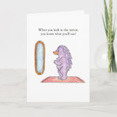Igel Mirror Birthday Card Karte (Vorderseite)