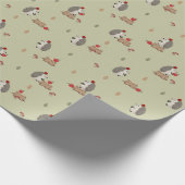 Igel mit Äpfeln Geschenkpapier (Ecke)