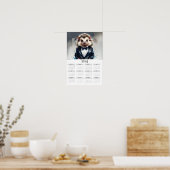 Igel mit Aquarellfarbe Tux 2025 - Mauerkalender Poster (Küche)