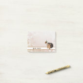 Igel mit Blatt Post-it Klebezettel (Auf Schreibtisch)