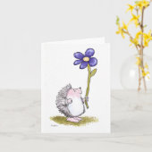 Igel mit Blume Karte (Gelbe Blume)