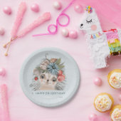 Igel mit Blume Pappteller (Party)