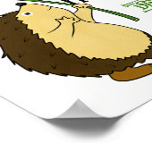 Igel mit Blume Poster (Ecke)
