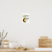 Igel mit Blume Poster (Küche)