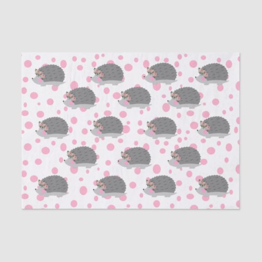 Igel mit Blumenzauber Seidenpapier (Vorderseite)