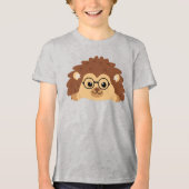 Igel mit Brille Tri-Blend Shirt (Vorderseite)