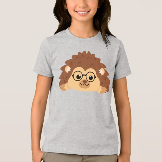 Igel mit Brille Tri-Blend Shirt (Vorderseite)
