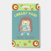 Igel mit Bücherhalle Ausweis (Vorderseite)