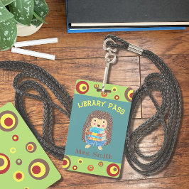 Igel mit Bücherhalle Ausweis