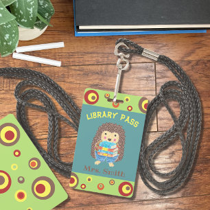 Igel mit Bücherhalle Ausweis