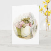 Igel mit Eisen-Frau Tiggy-Strandschnecke Karte (Gelbe Blume)