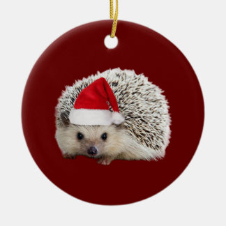 Igel mit Hat Lights Weihnachten Keramik Ornament