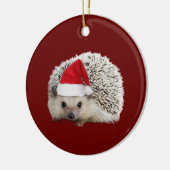 Igel mit Hat Lights Weihnachten Keramik Ornament (Links)
