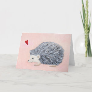 Igel mit Herz-Gruß-Karte Feiertagskarte