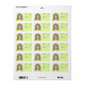 Igel mit Kirschen Adressaufkleber (Vorne)