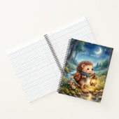 Igel Mit Laterne Personalisiertes Kinder-Tagebuch Notizblock (Innenseite)