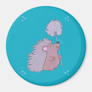 Igel mit Löwenzahn Niedliche Volkskunst Natur Magnet