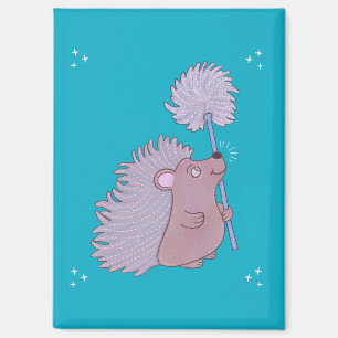 Igel mit Löwenzahn Niedliche Volkskunst Natur Magnet