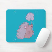 Igel mit Löwenzahn | Niedliche Volkskunst Natur Mousepad (Mit Mouse)