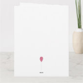 Igel mit rosa Ballons Glückwunsch zum Geburtstag Karte (Rückseite)