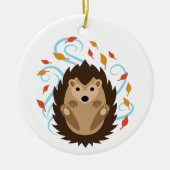Igel mit schrumpfendem Fall Keramik Ornament (Vorne)