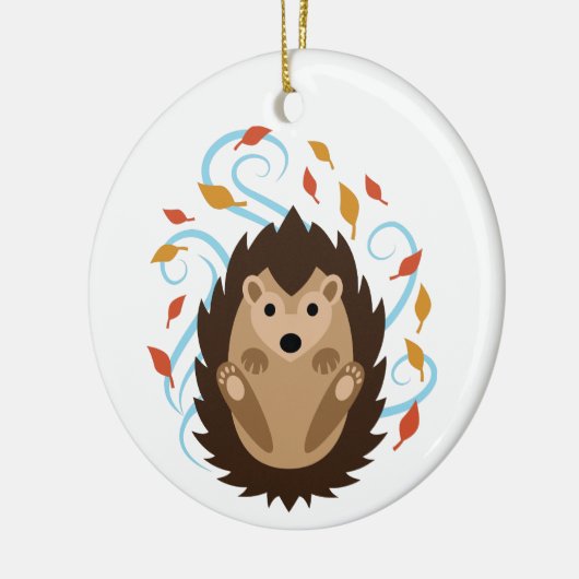 Igel mit schrumpfendem Fall Keramik Ornament (Links)