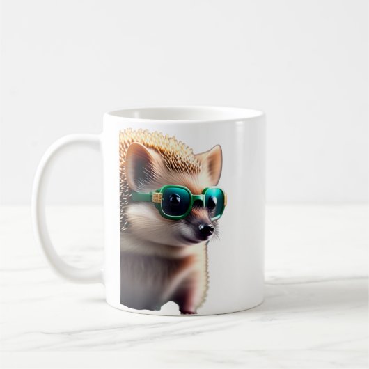 Igel mit Sonnenbrille Kaffee Tasse (Links)