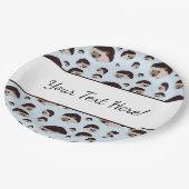 Igel mit Text Pappteller (Schrägansicht)