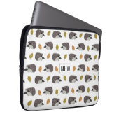 Igel Muster individuelle Notebook-Ärmel für Monogr Laptopschutzhülle (Vorne Rechts)