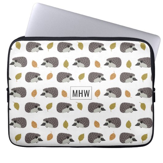 Igel Muster individuelle Notebook-Ärmel für Monogr Laptopschutzhülle (Vorderseite)