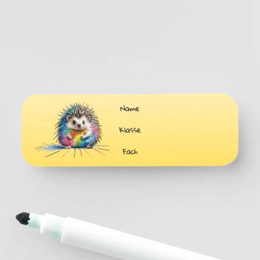 Igel Namensschild (Beispiel)