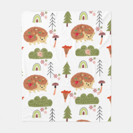 Igel Naturethan-Regenbogenmuster Fleecedecke