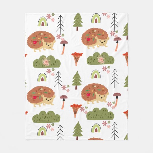 Igel Naturethan-Regenbogenmuster Fleecedecke (Vorderseite)