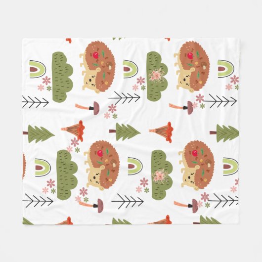 Igel Naturethan-Regenbogenmuster Fleecedecke (Vorderseite (Horizontal))