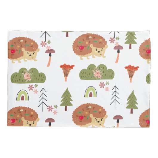 Igel Naturethan-Regenbogenmuster Kissenbezug (Rückseite)