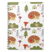 Igel Naturethan-Regenbogenmuster Notizblock (Vorderseite)