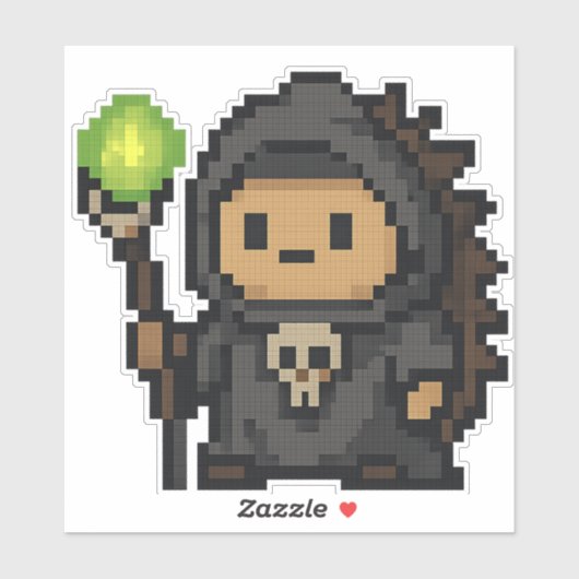 Igel-Nekromant 6x6 Aufkleber (Blatt)