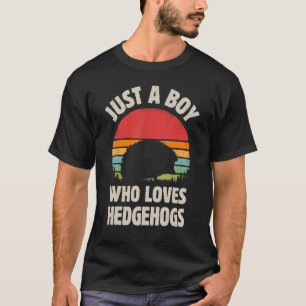 Igel Nur Ein Junge Der Igel Liebt Retro Vintage T-Shirt