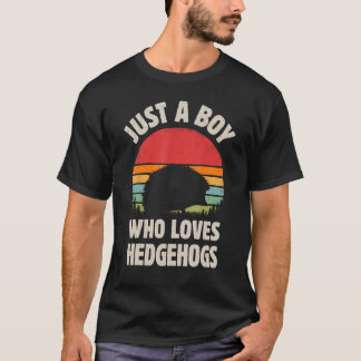Igel nur ein Junge, der Lieben Igel Retro Vint T-Shirt