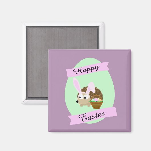 Igel Ostersonnige Magnet (Vorderseite/Rückseite)