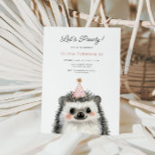 Igel Party Hat Woodland Geburtstag Einladung